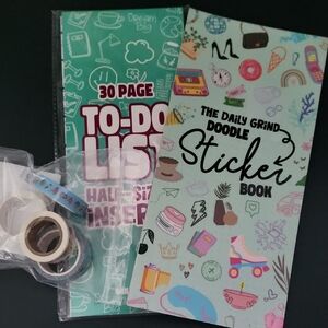 Daily Grind To Do List/ Sticker Book/ Washi Tape